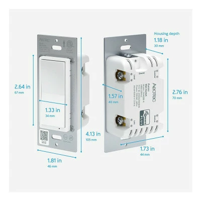 Aeotec Z-Wave Plus V2 Illumino On/Off Wall Switch, Gen7 3 Aeotec Z-Wave Plus V2 Illumino On/Off Wall Switch, Gen7 - Image 3