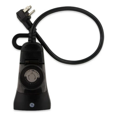 GE Outdoor Plug-In 24-Hour Mechanical Timer 1 GE Outdoor Plug-In 24-Hour Mechanical Timer