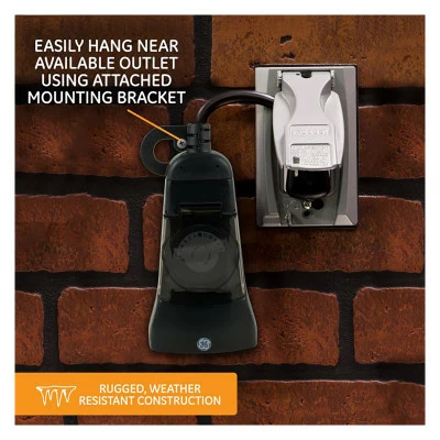 GE Outdoor Plug-In 24-Hour Mechanical Timer 4 GE Outdoor Plug-In 24-Hour Mechanical Timer - Image 4