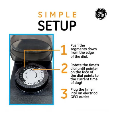 GE Outdoor Plug-In 24-Hour Mechanical Timer 5 GE Outdoor Plug-In 24-Hour Mechanical Timer - Image 5