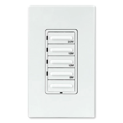 Leviton Decora Preset Countdown Timer Wall Switch (5, 10, 15, 30 Min) 1 Leviton Decora Preset Countdown Timer Wall Switch (5, 10, 15, 30 Min)