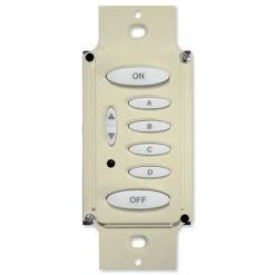 PCS PulseWorx UPB Dimmer Wall Switch, 6 Button -Lighting Appliance Controllers Shop PCKPLD6x media Almond 031