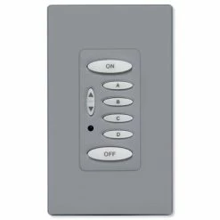 PCS PulseWorx UPB Dimmer Wall Switch, 6 Button -Lighting Appliance Controllers Shop PCKPLD6x media Gray 060
