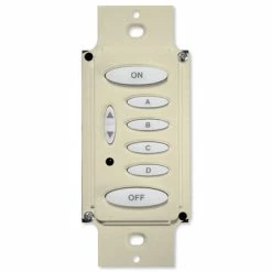 PCS PulseWorx UPB Wall Controller, Load Relay, 8A, 6 Button -Lighting Appliance Controllers Shop PCKPLR6x media Almond 031