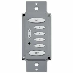 PCS PulseWorx UPB Wall Controller, Load Relay, 8A, 6 Button -Lighting Appliance Controllers Shop PCKPLR6x media Gray 061