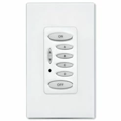 PCS PulseWorx UPB Wall Controller, Load Relay, 8A, 6 Button -Lighting Appliance Controllers Shop PCKPLR6x media White 010