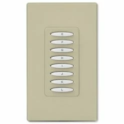 PCS PulseWorx UPB Wall Controller, Load Relay, 8A, 8 Button -Lighting Appliance Controllers Shop PCKPLR8x media Ivory 020