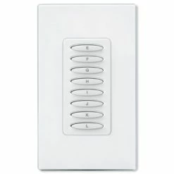 PCS PulseWorx UPB Wall Controller, Load Relay, 8A, 8 Button -Lighting Appliance Controllers Shop PCKPLR8x media White 010