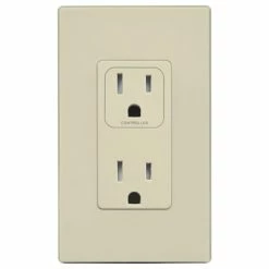 PCS SimpleWorx Split Duplex Wall Receptacle 8 PCS SimpleWorx Split Duplex Wall Receptacle -Lighting Appliance Controllers Shop PCRAM15x media Almond 030