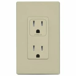 PCS PulseWorx UPB Split Duplex Wall Receptacle -Lighting Appliance Controllers Shop PCRM115x media Ivory 020