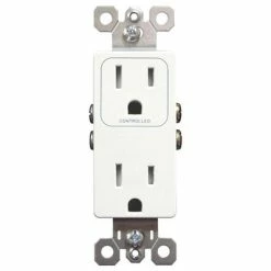 PCS PulseWorx UPB Split Duplex Wall Receptacle -Lighting Appliance Controllers Shop PCRM115x media White 011
