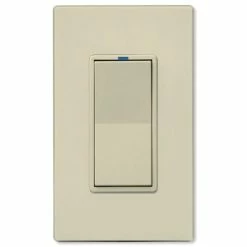 PCS PulseWorx UPB Auxiliary/Remote Dimmer Wall Switch -Lighting Appliance Controllers Shop PCRWSx media Almond 030
