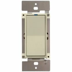 PCS PulseWorx UPB Auxiliary/Remote Dimmer Wall Switch -Lighting Appliance Controllers Shop PCRWSx media Almond 031