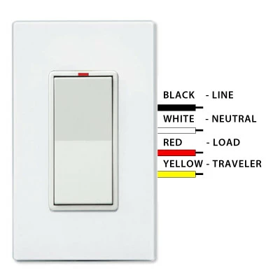 PCS SimpleWorx Wall Switch Transceiver Relay, 15A, White (Open Box) 3 PCS SimpleWorx Wall Switch Transceiver Relay, 15A, White (Open Box) - Image 3