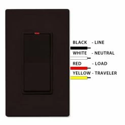 PCS SimpleWorx Wall Switch Transceiver Relay, 15A -Lighting Appliance Controllers Shop PCSWXWSXR15x media Brown 052