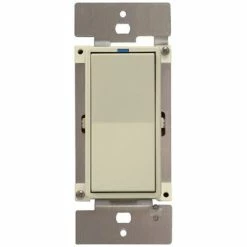 PCS PulseWorx UPB LED/CFL Dimmer Wall Switch, 600W -Lighting Appliance Controllers Shop PCWS1DL6x media Almond 031