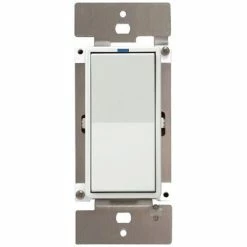 PCS PulseWorx UPB LED/CFL Dimmer Wall Switch, 600W -Lighting Appliance Controllers Shop PCWS1DL6x media White 011