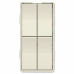 Simply Automated UPB Faceplate, Quad Rockers -Lighting Appliance Controllers Shop SAZS24x media Light20Almond 040