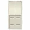 Simply Automated UPB Faceplate, Dual Rocker & 4 Bar Buttons