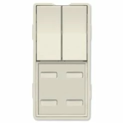 Simply Automated UPB Faceplate, Dual Rocker & 4 Bar Buttons