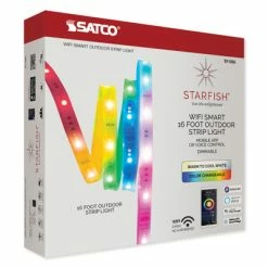 SATCO Starfish Wi-Fi 16' Outdoor LED RGB & TW Tunable White Tape Light -Lighting Appliance Controllers Shop SFS11265 media 002