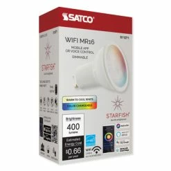 SATCO Starfish Wi-Fi 5.5W LED MR16-GU10 RGW And Tunable White Mini Reflector Lamp -Lighting Appliance Controllers Shop SFS11271 media 002