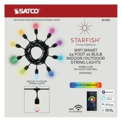 SATCO Starfish 24' RGBW White 10-Light Indoor-Outdoor String Lights -Lighting Appliance Controllers Shop SFS11272 media 002